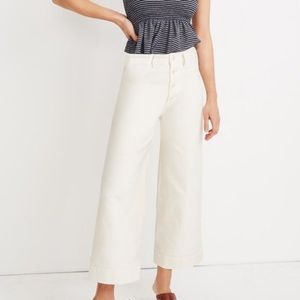NWT Madewell Emmett White Wide Leg Pants